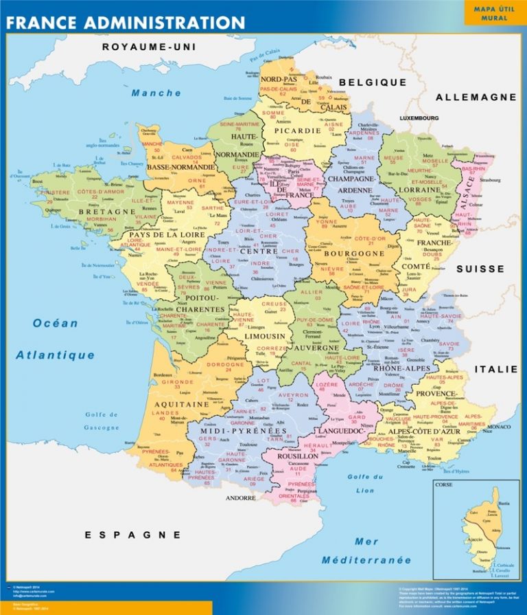 Mapa De Francia Regional Con Carreteras Plastificado Mapas Para Porn Sex Picture 6158