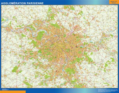 Mapa Area Paris en Francia