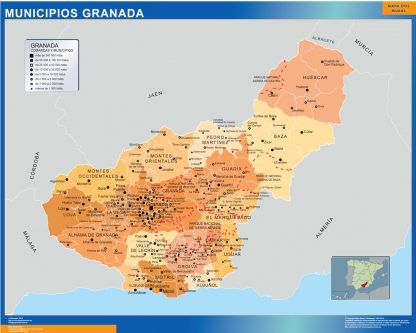 Mapa Granada por municipios