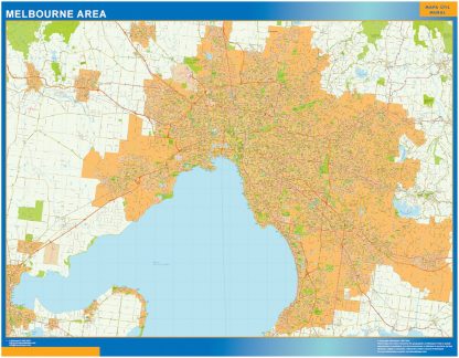 Mapa Melbourne Area Australia