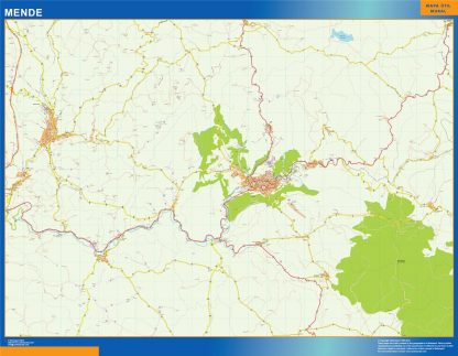 Mapa Mende en Francia