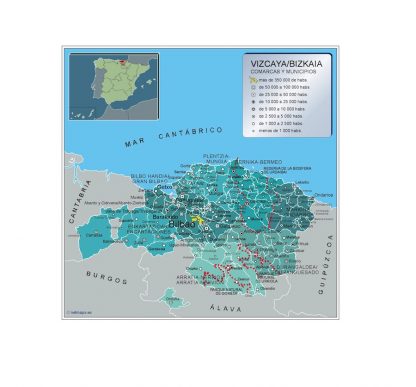 Mapa Vizcaya por municipios