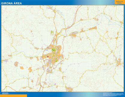 Mapa carreteras Girona Area