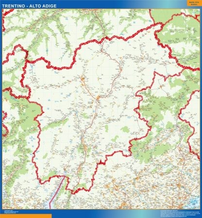 Mapa región Trentino Alto Adige